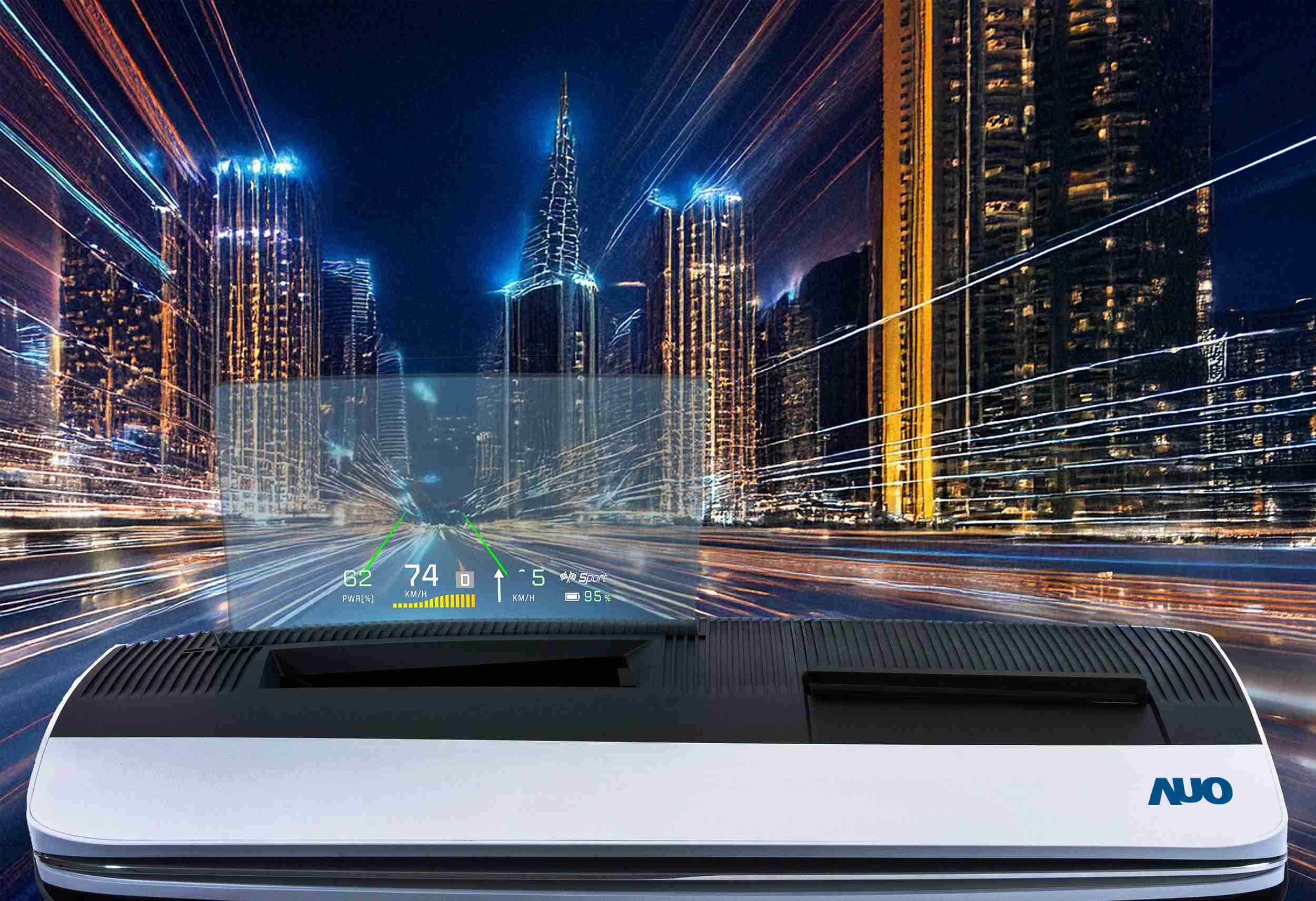 尊龙集团推出13吋Micro LED抬头显示器，，，，提供高入眼亮度、、高色彩饱和度的显示质量，，，在阳光下或黑暗中都清晰可见，，，并利用Micro LED模块体积小的优势，，解决车用空间有限的痛点